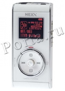 MP3-Flash плеер Nexx NF-410 (fm) 512Mb white c OLED-дисплеем